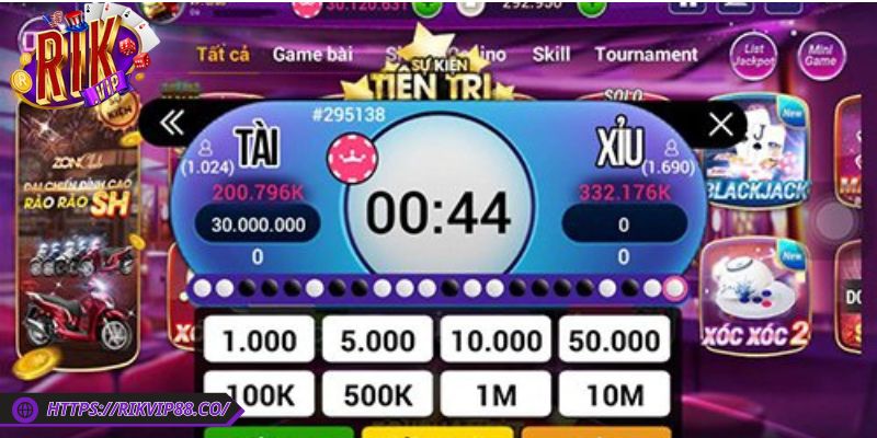 Game Tài Xỉu Đổi Thưởng Rikvip – Cơ Hội Thắng Lớn Dễ Dàng 2 Cơ hội thắng lớn với phiên bản tài xỉu truyền thống